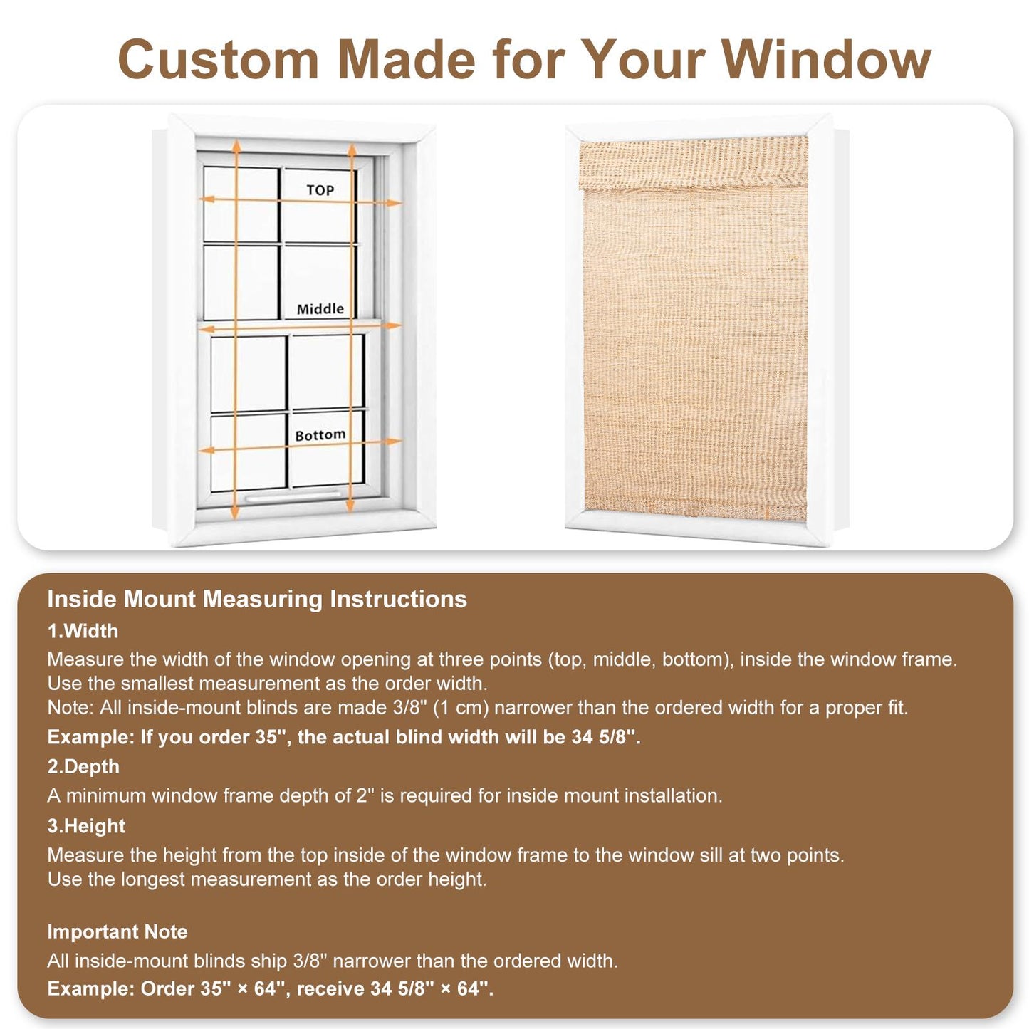 Natural Handmade Woven Wood Roman Shades