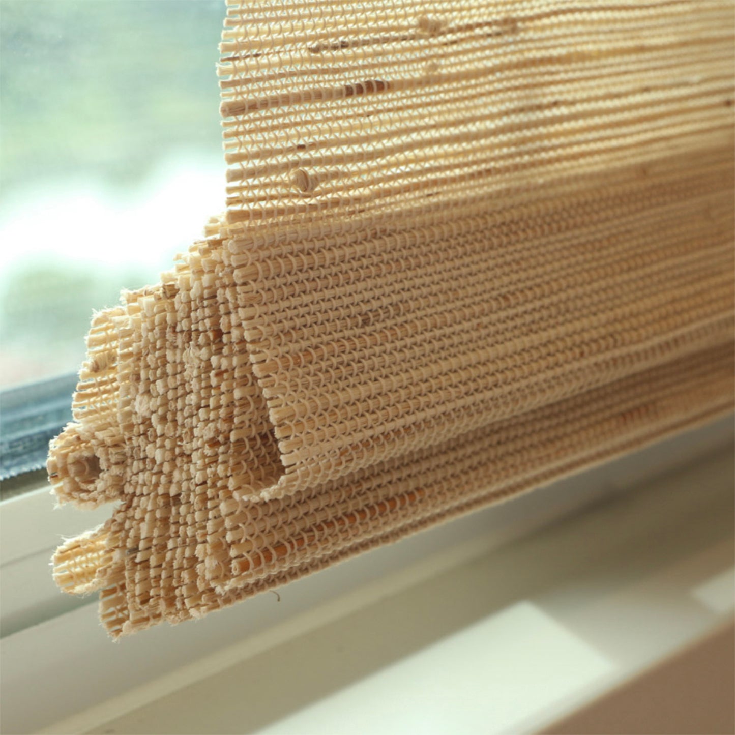Cordless Woven Wood Roman Shades